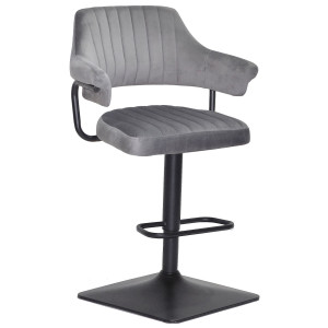 Барный стул Onder Mebli JEFF BAR 4-BK-BASE Серый B-1034 Бархат