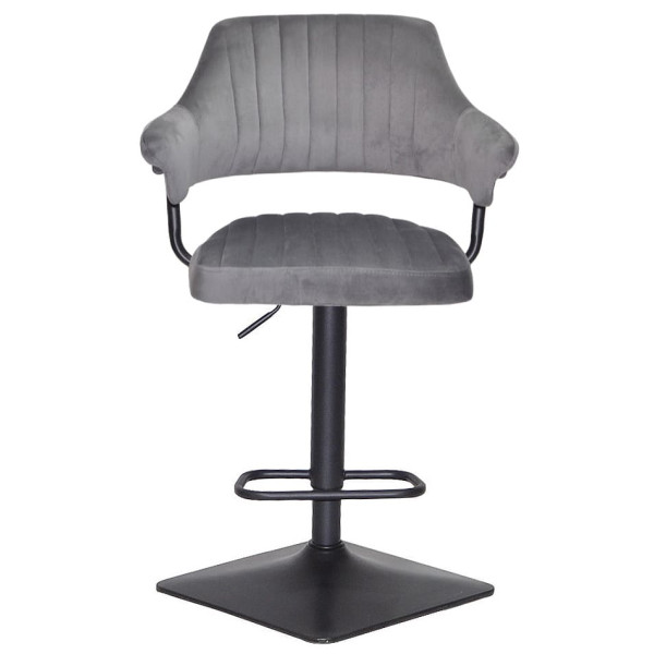 Барный стул Onder Mebli JEFF BAR 4-BK-BASE Серый B-1034 Бархат-2