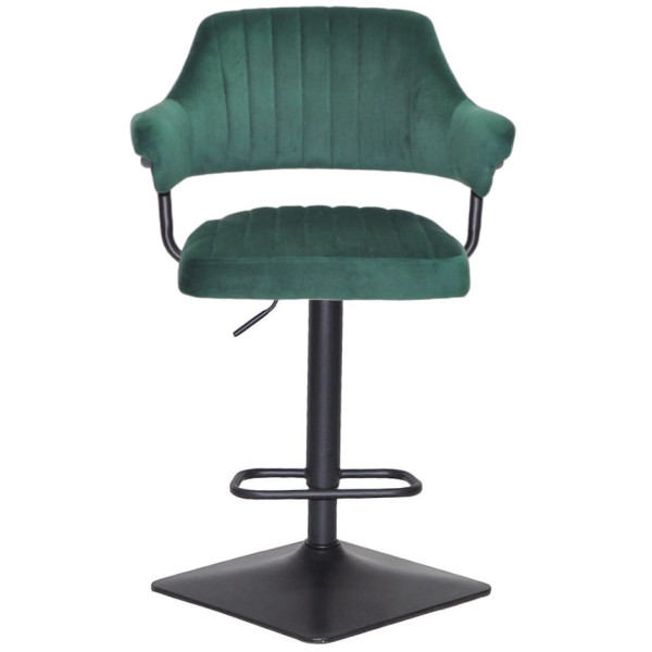 Барный стул Onder Mebli JEFF BAR 4-BK-BASE Зеленый B-1036 Бархат-1