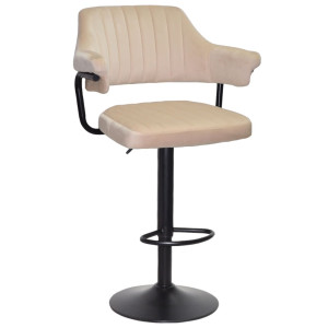Барный стул Onder Mebli JEFF BAR BK-BASE Бежевый B-1032 Бархат