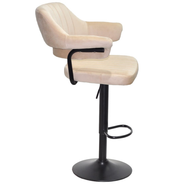 Барный стул Onder Mebli JEFF BAR BK-BASE Бежевый B-1032 Бархат-1