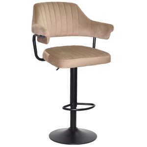 Барний стілець Onder Mebli JEFF BAR BK-BASE Кавовий B-1042 Бархат