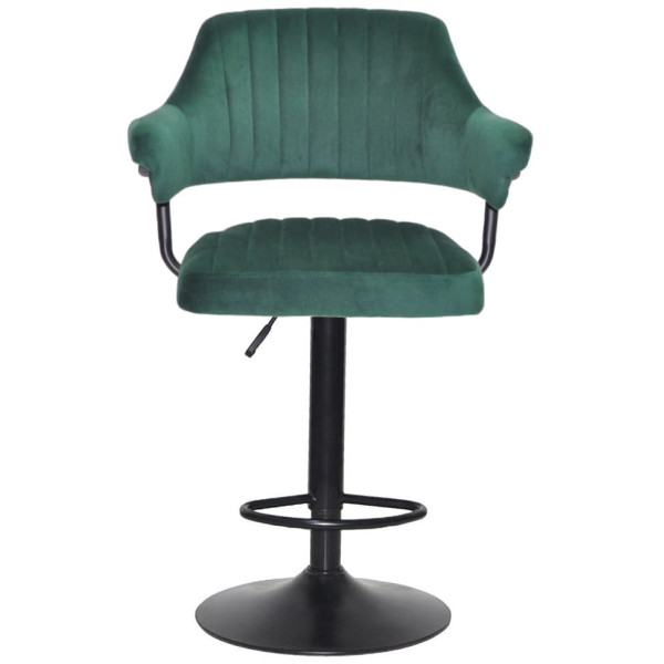 Барный стул Onder Mebli JEFF BAR BK-BASE Зеленый B-1036 Бархат-1