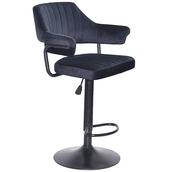 Барный стул Onder Mebli Jeff BAR BK-BASE Черный B-1011 Бархат-0
