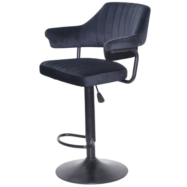 Барный стул Onder Mebli Jeff BAR BK-BASE Черный B-1011 Бархат-2