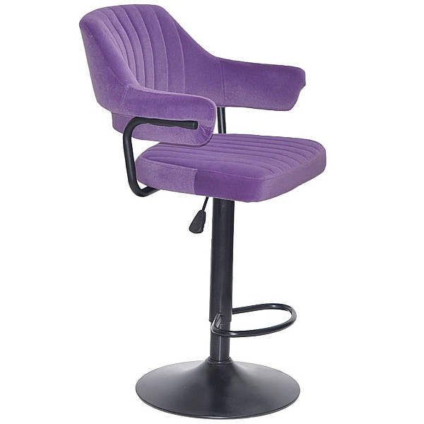 Барний стілець Onder Mebli Jeff BAR BK-BASE Пурпуровий B-1013 Оксамит-0