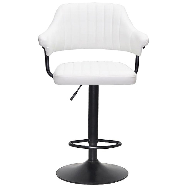Барний стілець Onder Mebli Jeff BAR BK-BASE Білий Екошкіра-1