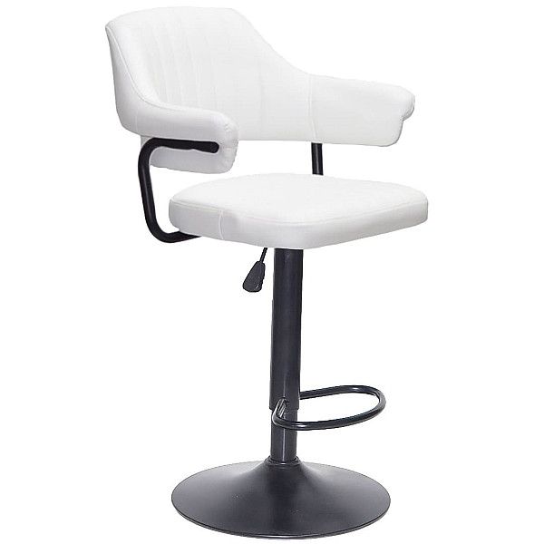 Барний стілець Onder Mebli Jeff BAR BK-BASE Білий Екошкіра-0