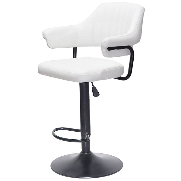 Барний стілець Onder Mebli Jeff BAR BK-BASE Білий Екошкіра-2