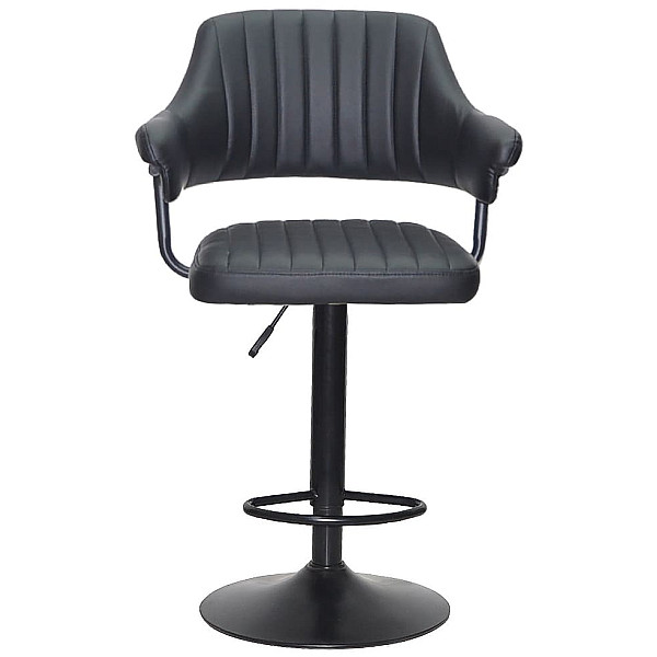 Барний стілець Onder Mebli Jeff BAR BK-BASE Чорний Екошкіра-1