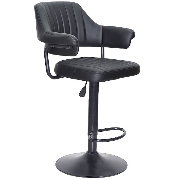 Барний стілець Onder Mebli Jeff BAR BK-BASE Чорний Екошкіра-0