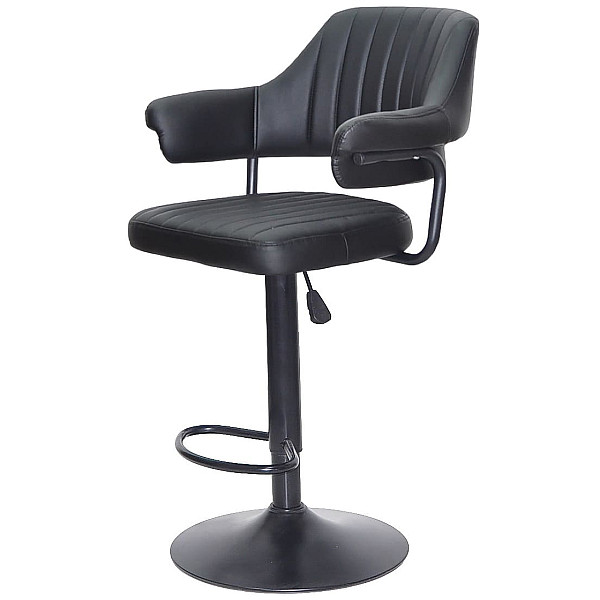 Барний стілець Onder Mebli Jeff BAR BK-BASE Чорний Екошкіра-2