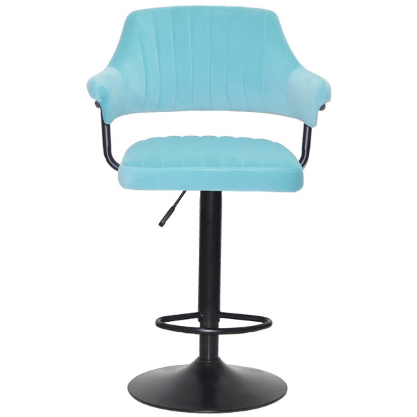 Барный стул Onder Mebli JEFF BAR BK-BASE Голубой B-1019 Бархат-1