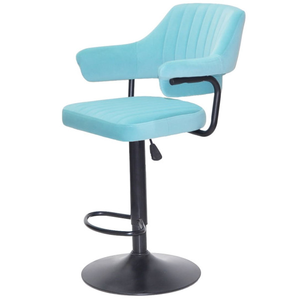 Барный стул Onder Mebli JEFF BAR BK-BASE Голубой B-1019 Бархат-2