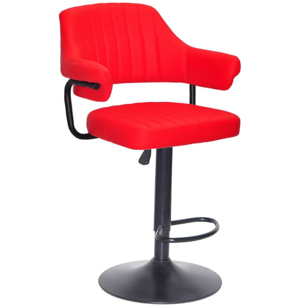 Барный стул Onder Mebli Jeff BAR BK-BASE Красный 1007 Экокожа-0