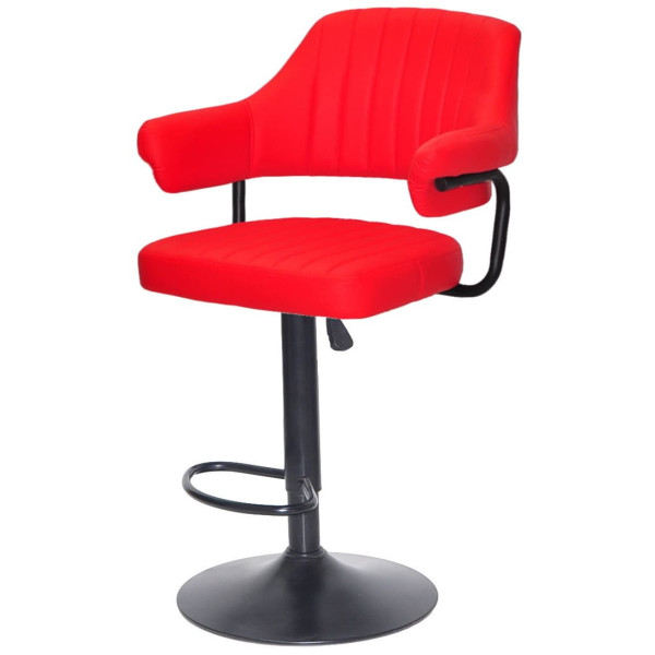 Барный стул Onder Mebli Jeff BAR BK-BASE Красный 1007 Экокожа-2