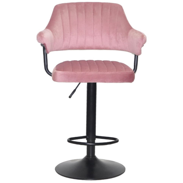 Барный стул Onder Mebli JEFF BAR BK-BASE Пыльная Роза B-1021 Бархат-1