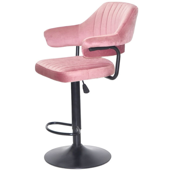 Барный стул Onder Mebli JEFF BAR BK-BASE Пыльная Роза B-1021 Бархат-2