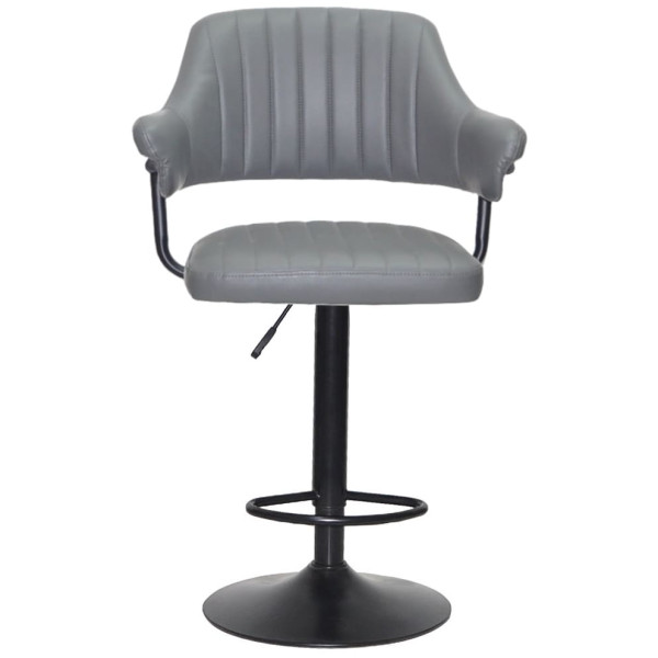 Барный стул Onder Mebli Jeff BAR BK-BASE Серый 1001 Экокожа-1
