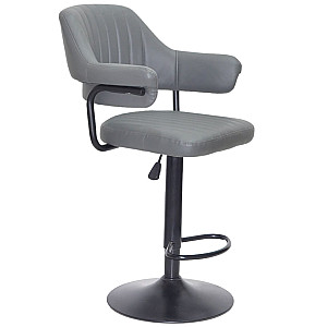 Барный стул Onder Mebli Jeff BAR BK-BASE Серый 1001 Экокожа