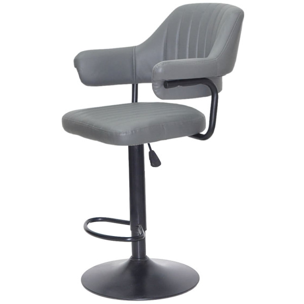 Барный стул Onder Mebli Jeff BAR BK-BASE Серый 1001 Экокожа-2