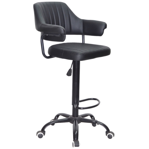Барный стул Onder Mebli JEFF BAR BK-Office Черный Экокожа-0