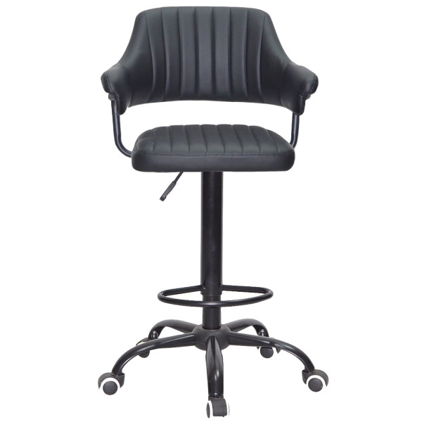 Барный стул Onder Mebli JEFF BAR BK-Office Черный Экокожа-1