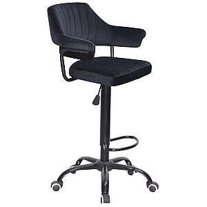 Барний стілець Onder Mebli JEFF BAR BK-Office Чорний B-1011 Оксамит