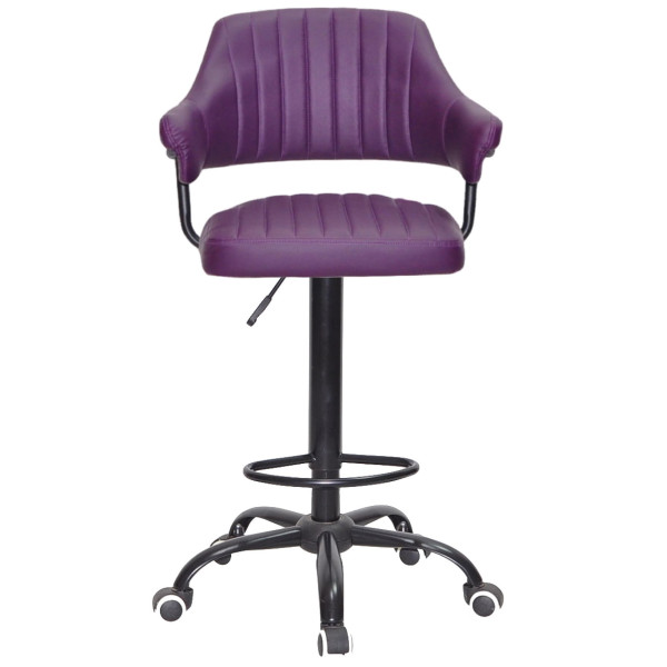 Барный стул Onder Mebli JEFF BAR BK-Office Фиолетовый 1031 Экокожа-1