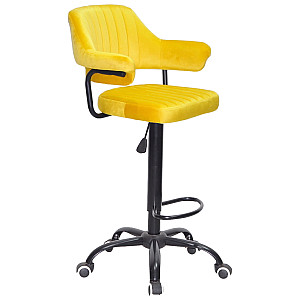 Барный стул Onder Mebli JEFF BAR BK-Office Желтый B-1027 Бархат