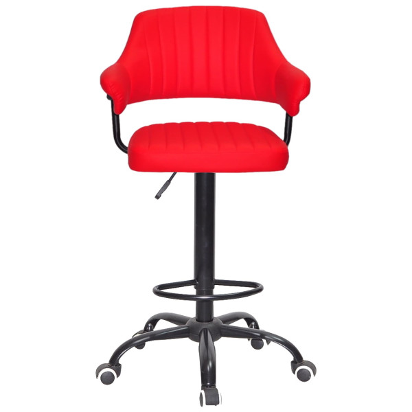 Барный стул Onder Mebli JEFF BAR BK-Office Красный B-1007 Экокожа-1