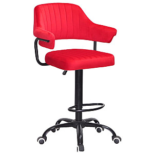 Барний стілець Onder Mebli JEFF BAR BK-Office Червоний B-1016 Оксамит
