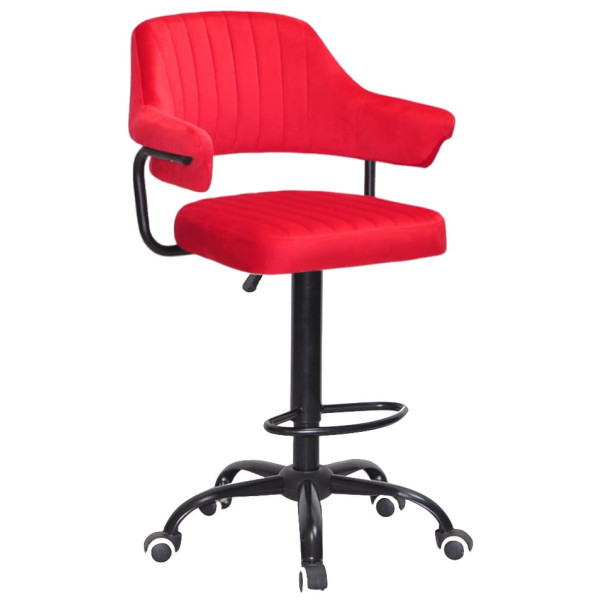 Барний стілець Onder Mebli JEFF BAR BK-Office Червоний B-1016 Оксамит-0