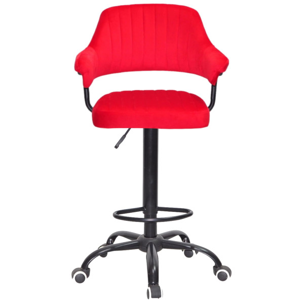 Барний стілець Onder Mebli JEFF BAR BK-Office Червоний B-1016 Оксамит-1