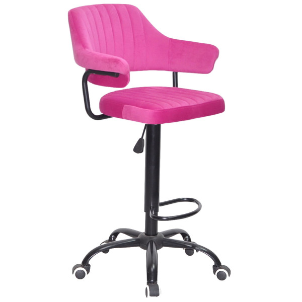 Барний стілець Onder Mebli JEFF BAR BK-Office Малина B-1023 Оксамит-0