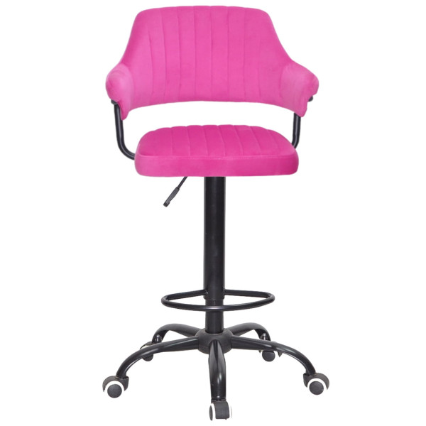 Барний стілець Onder Mebli JEFF BAR BK-Office Малина B-1023 Оксамит-1