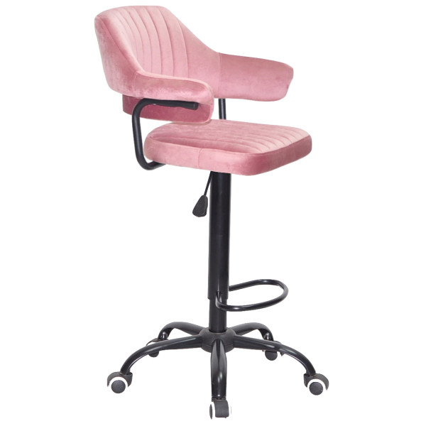 Барный стул Onder Mebli JEFF BAR BK-Office Пыльная Роза B-1030 Бархат-0
