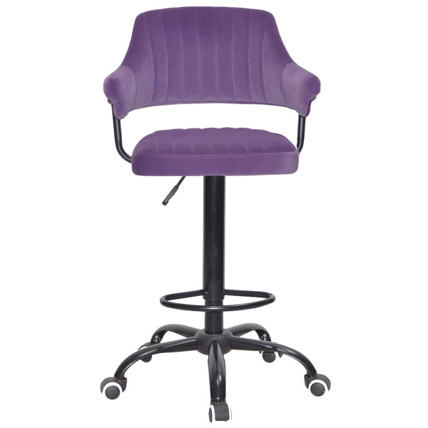 Барний стілець Onder Mebli JEFF BAR BK-Office Пурпуровий B-1013 Оксамит-1