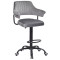 Барный стул Onder Mebli JEFF BAR BK-Office Серый B-1034 Бархат-0-thumb
