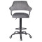 Барный стул Onder Mebli JEFF BAR BK-Office Серый B-1034 Бархат-2-thumb