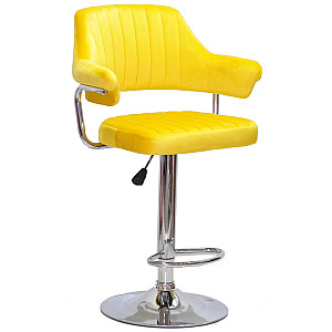 Барний стілець Onder Mebli JEFF BAR CH-BASE Жовтий B-1027 Оксамит