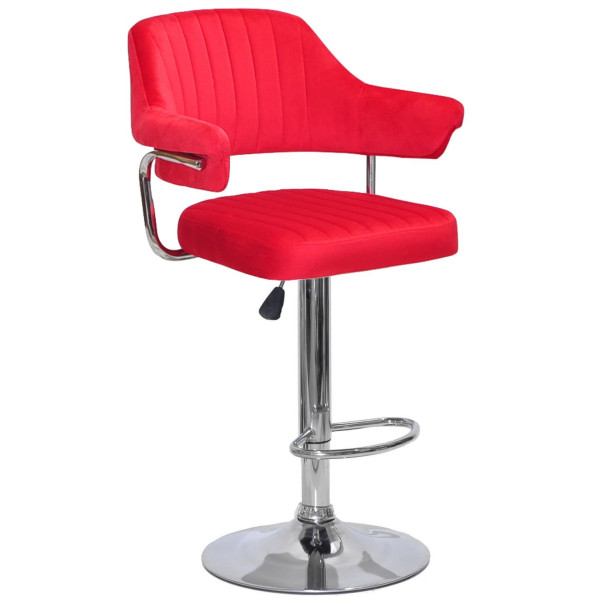 Барный стул Onder Mebli JEFF BAR CH-BASE Красный B-1016 Бархат-0