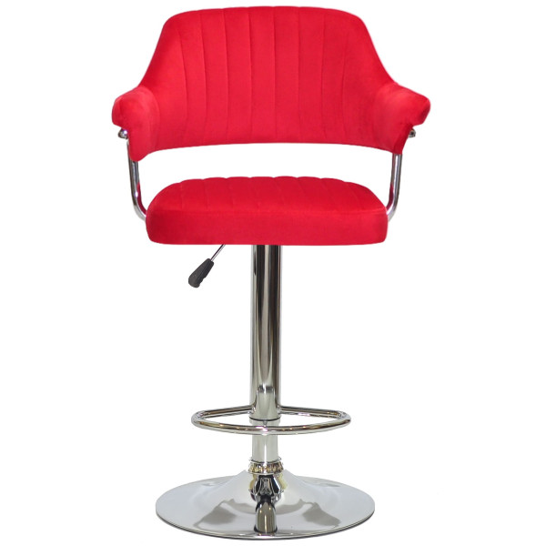 Барный стул Onder Mebli JEFF BAR CH-BASE Красный B-1016 Бархат-1
