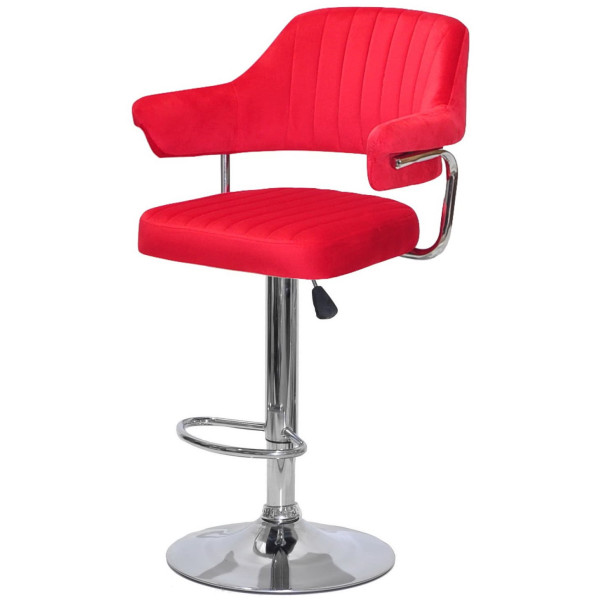 Барный стул Onder Mebli JEFF BAR CH-BASE Красный B-1016 Бархат-2