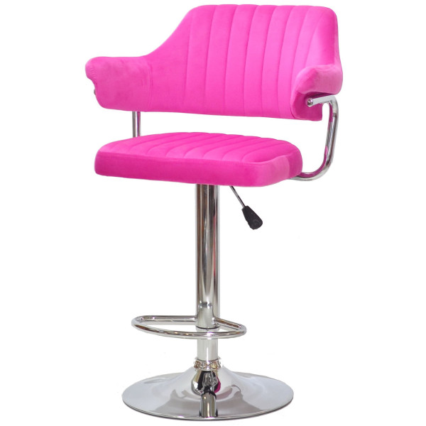 Барный стул Onder Mebli JEFF BAR CH-BASE Малиновый B-1023 Бархат-1