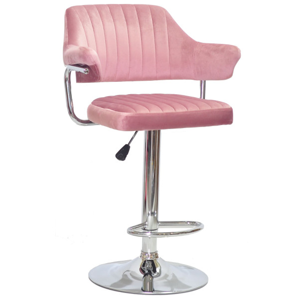 Барный стул Onder Mebli JEFF BAR CH-BASE Пыльная Роза B-1030 Бархат-0