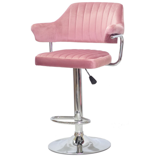 Барный стул Onder Mebli JEFF BAR CH-BASE Пыльная Роза B-1030 Бархат-1