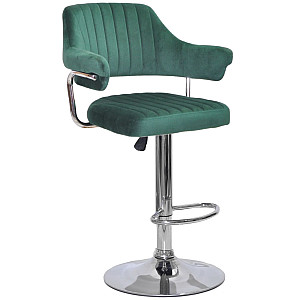 Барний стілець Onder Mebli JEFF BAR CH-BASE Зелений B-1036 Оксамит