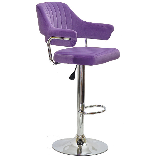 Барний стілець Onder Mebli Jeff BAR CH-BASE Пурпуровий B-1013 Оксамит-0
