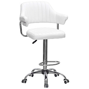 Барний стілець Onder Mebli JEFF BAR CH-Office Білий Екошкіра